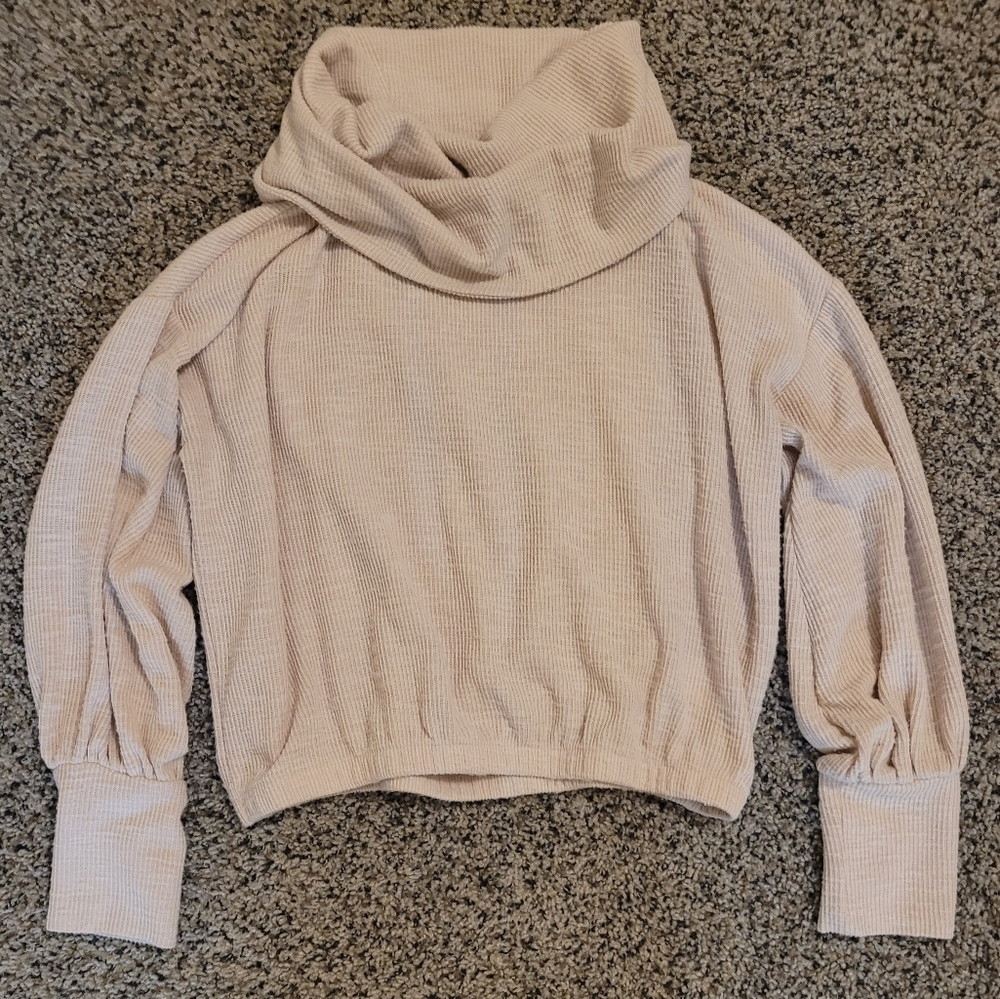 Express Turtleneck Banded Waist Top